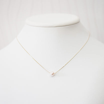 【K10 / K18】Rare White pink 5.5mm - 6.5mm Seawater Real Akoya Pearl necklace AkoyaPearl Japan あこや 真珠