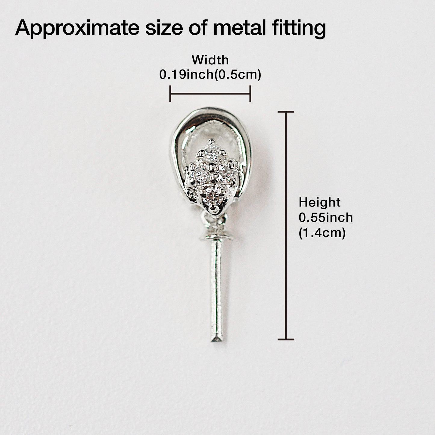 Only metal fittings 0.03ct K18WG Diamond Pendant top SIK00061