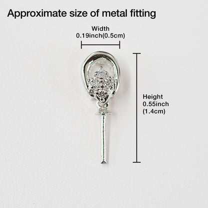 Only metal fittings 0.03ct K18WG Diamond Pendant top SIK00061