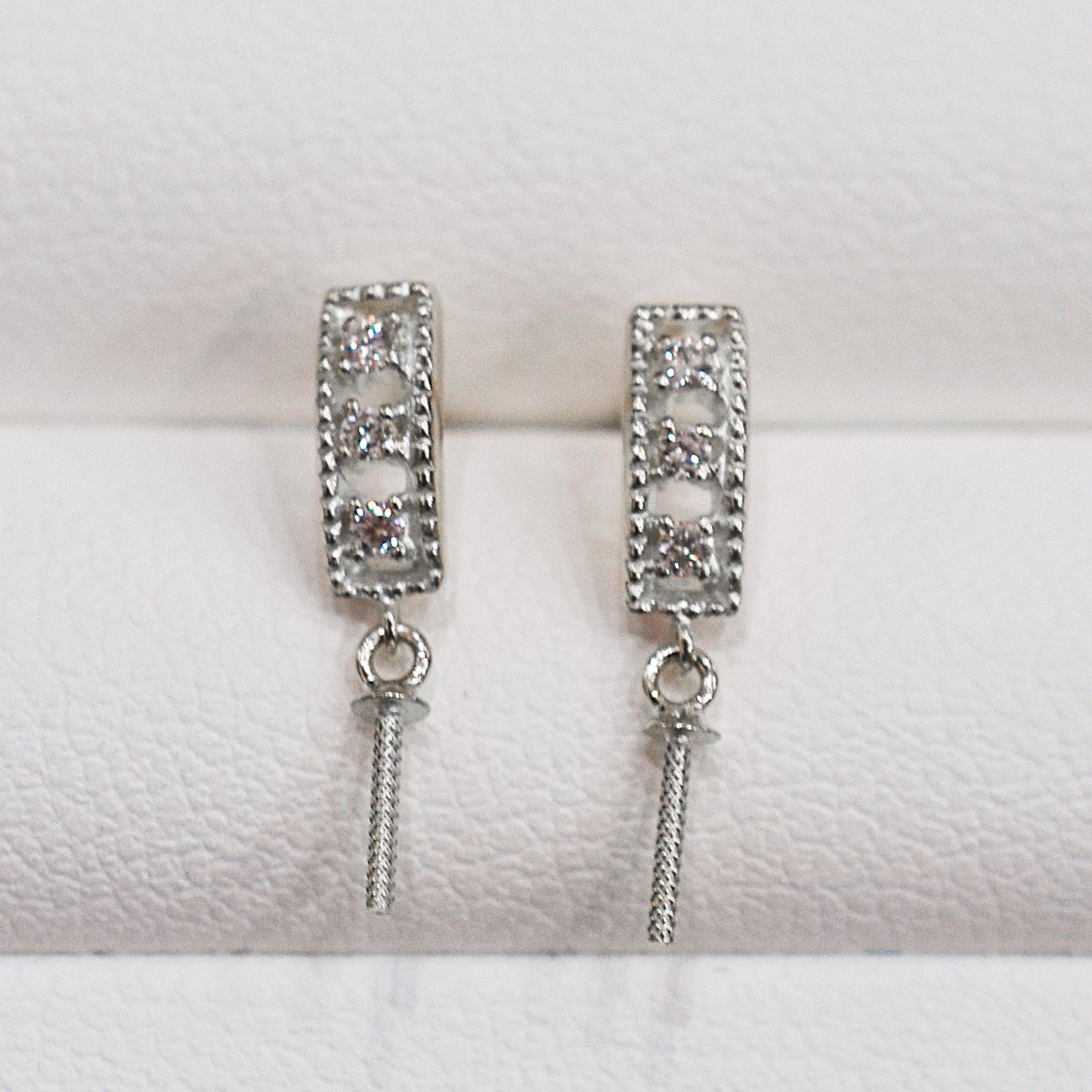 Only metal fittings K14WG stud earring Metal fitting Recommended for pearls 7mm - 9mm