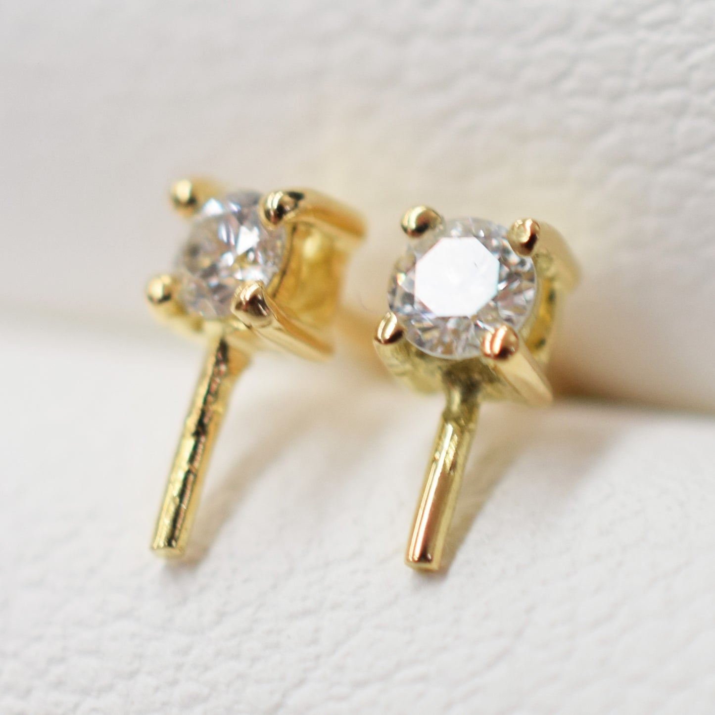 Only metal fittings K18YG stud earring Metal fitting Recommended for pearls 7mm - 9mm