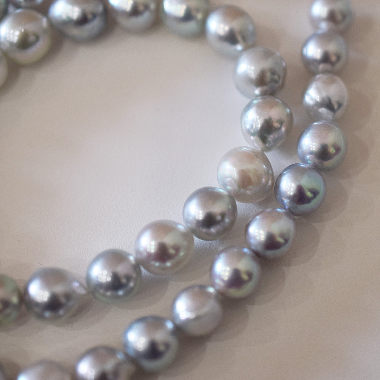 Limited to actual item Necklace Natural color Baroque 8mm - 9.5mm Real Akoya Pearl Japan 16.5inch 42cm starand Japanese choker reenspearl