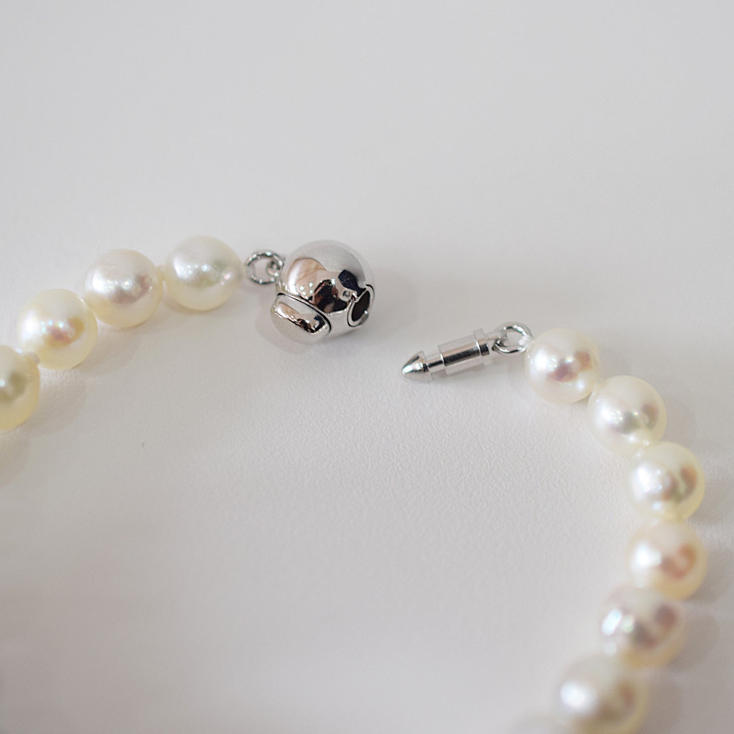 Actual product 6mm - 7mm Natural color Baroque Akoya Pearl Bracelet 6.29inch Japan AkoyaPearl SV925 Wedding Japanese Seawater