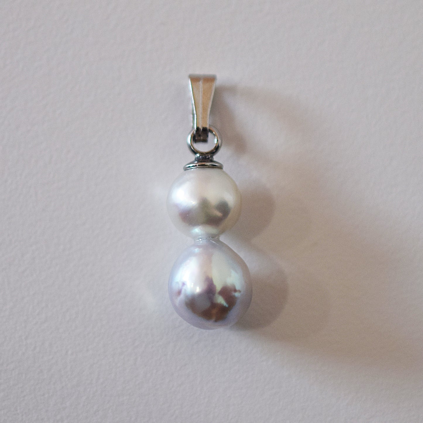 Actual product 6mm × 7mm pendant Necklace Natural color Seawater Real akoya Pearl Baroque Surgical Stainless Steel Japan reenspearl