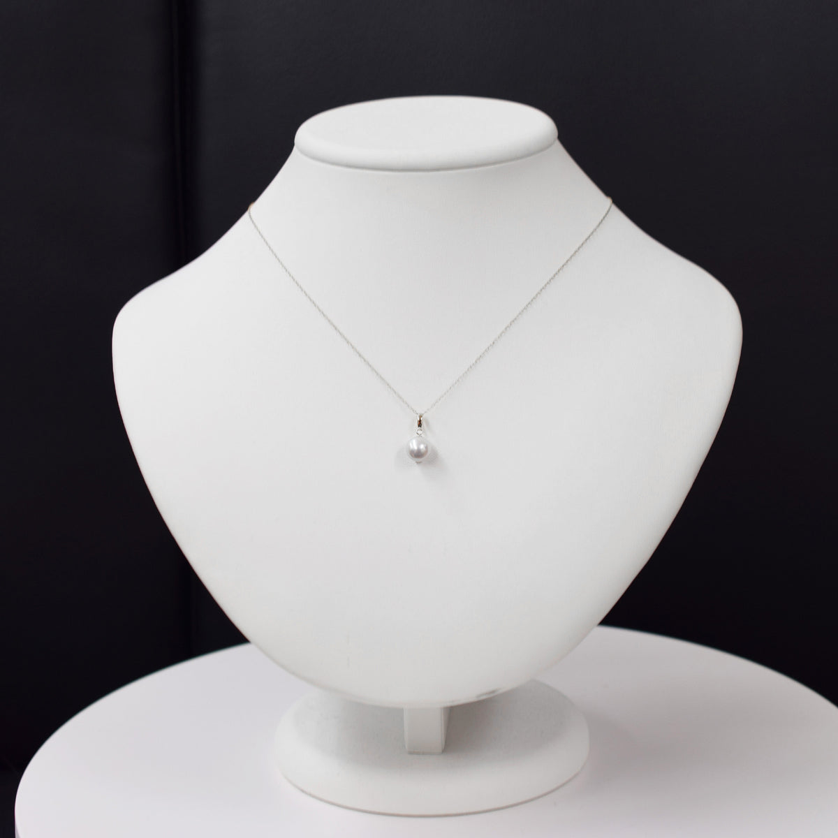 【K10 / K18】Rare Natural color 8.5mm - 9.5mm pendant necklace Akoya Pearl Real Japan Seawater pearl reenspearl akoyapearl 日本産 熊本 天草