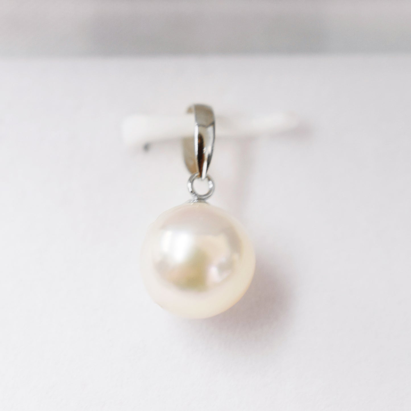 【K18YG / K18WG】Pendant top Only Hanadama rank Rare White pink 9mm - 9.5mm Akoya Pearl Japan Akoyapearl birthday あこや 真珠 日本 reenspearl