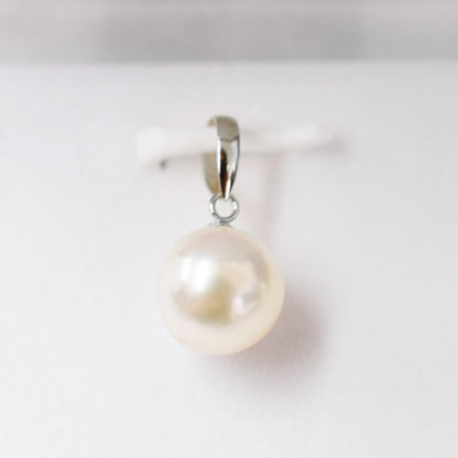 【K18YG / K18WG】Pendant top Only Hanadama rank Rare White pink 9mm - 9.5mm Akoya Pearl Japan Akoyapearl birthday あこや 真珠 日本 reenspearl