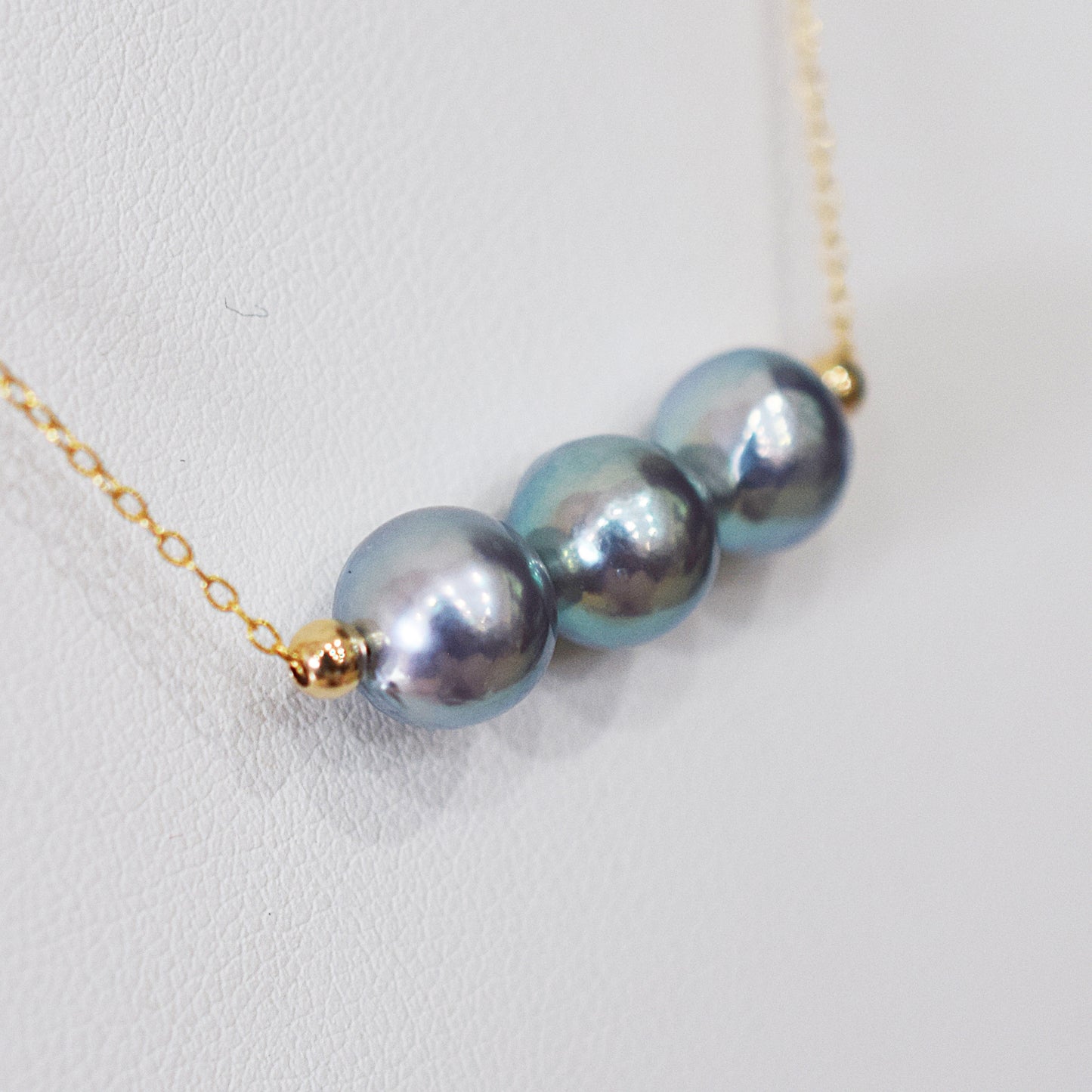 <SALE> Limited to actual item Cobalt Baroque Necklace 8mm - 8.5mm 14KGF Gold Filled Real Akoya Pearl Japan Akoyapearl 17.7inch Japanese reenspearl