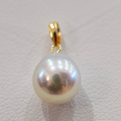<SALE> Limited to actual item 8.7mm Only penrant top Natural color Seawater Real akoya Pearl Baroque 18K Japan birthday あこや 真珠