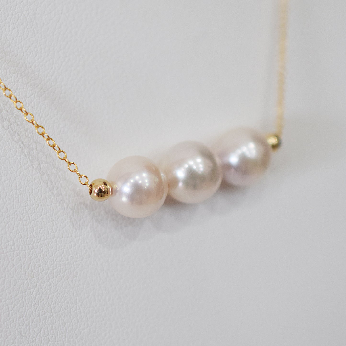 <SALE> Limited to actual item White Pink Necklace 8mm - 8.5mm 14KGF Gold Filled Real Akoya Pearl Japan Akoyapearl 17.7inch Japanese reenspearl