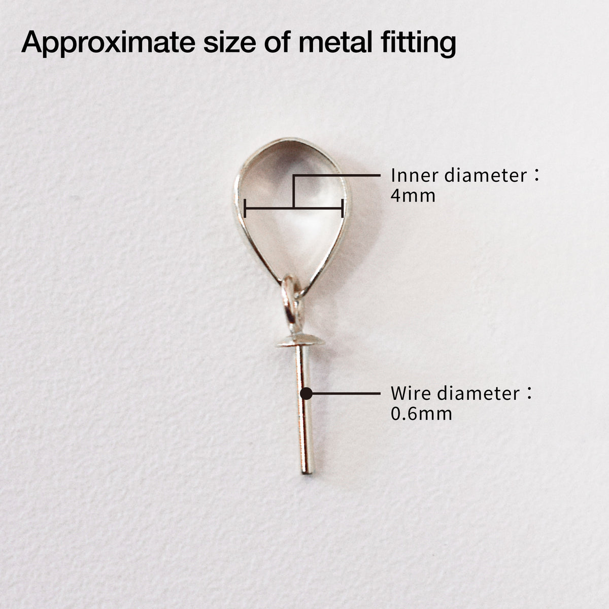 Only metal fittings K18WG Pendant top M size