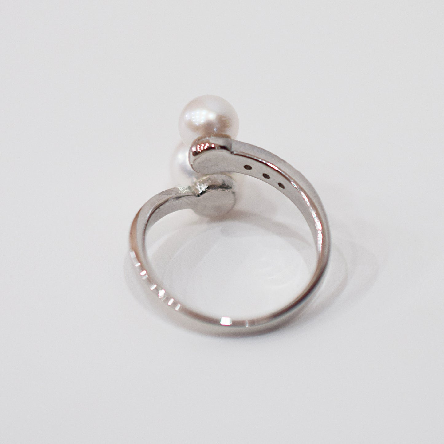Actual product Rare White pink 7.5mm × 5.5mm Ring Sea Real Akoya Pearl From Japan SV925 Silver reenspearl akoyapearl