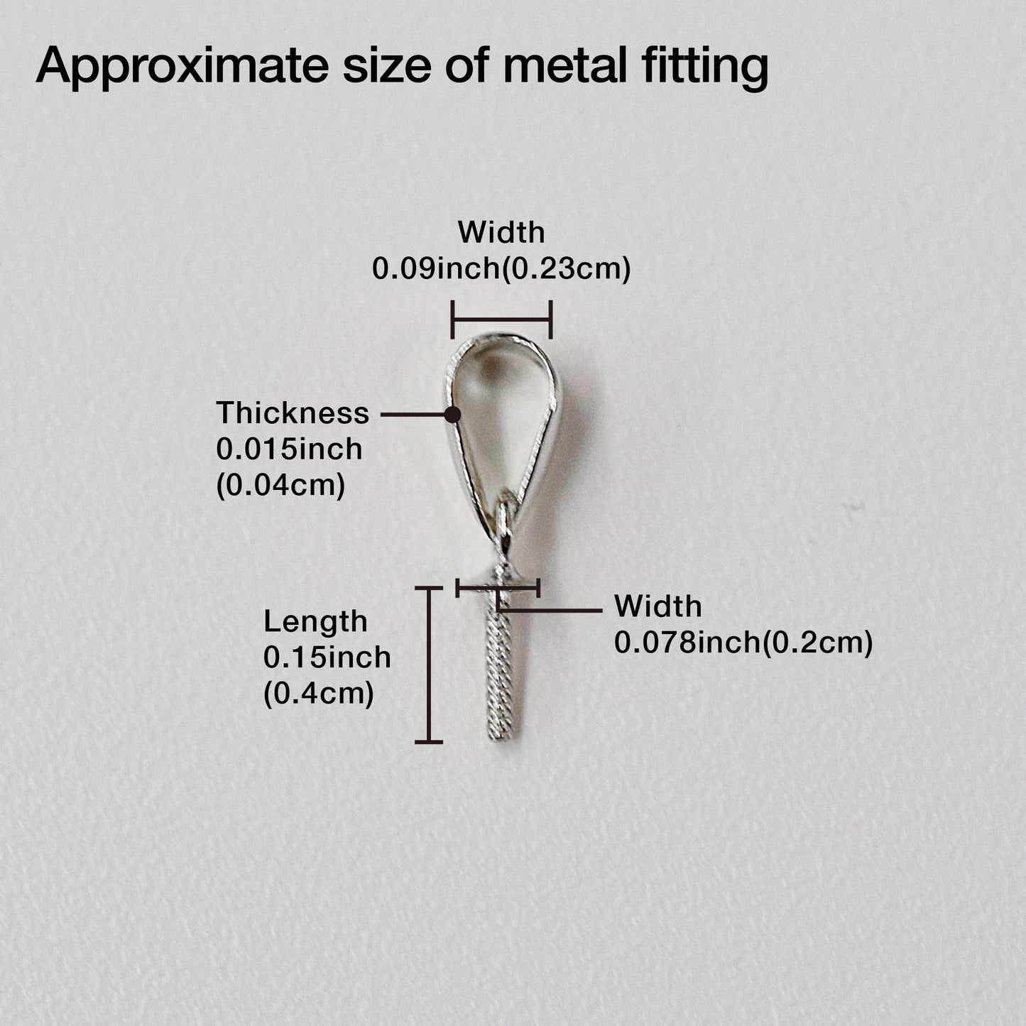 Only metal fittings K14WG Pendant top RP0042