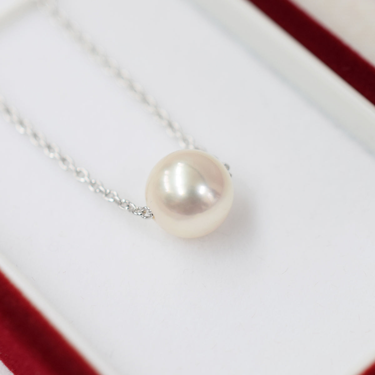 【SV925】Rare White pink 7.5mm - 8.5mm Seawater Real Akoya Pearl necklace AkoyaPearl Japan あこや 真珠