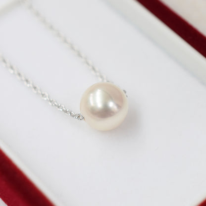 【SV925】Rare White pink 7.5mm - 8.5mm Seawater Real Akoya Pearl necklace AkoyaPearl Japan あこや 真珠