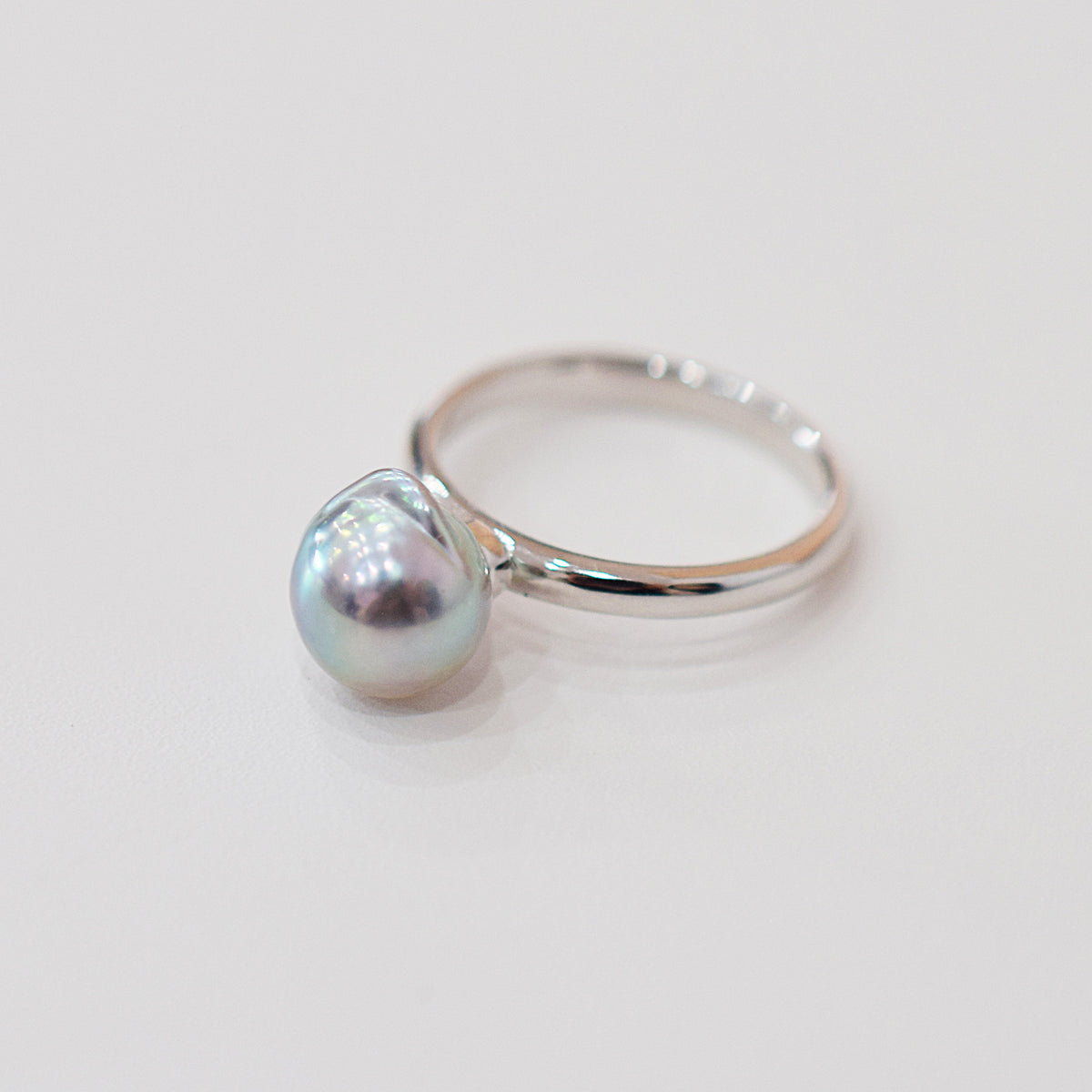 ［You can choose the pearl］Akoya Baroque pearl 8mm - 9mm Natural color Ring Sea Real akoya pearl From Japan 1pc pearl SV925 Silver reenspearl akoyapearl ring