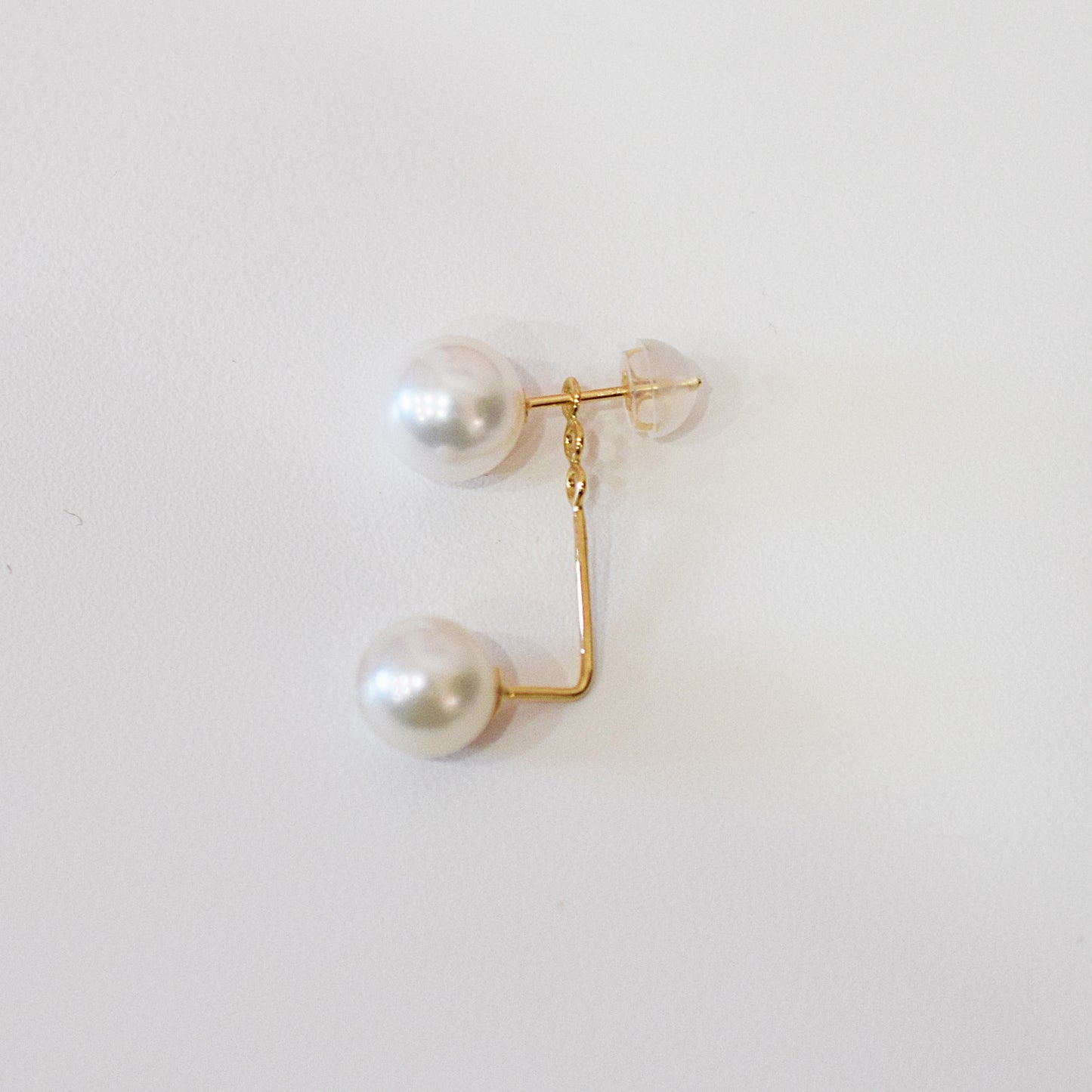 【K18YG / K14WG】Hanadama rank Whitepink 7.5mm - 8.5mm Earring jacket Seawater Real Akoya Pearl Japan anniversary Japanese Wedding あこや 真珠