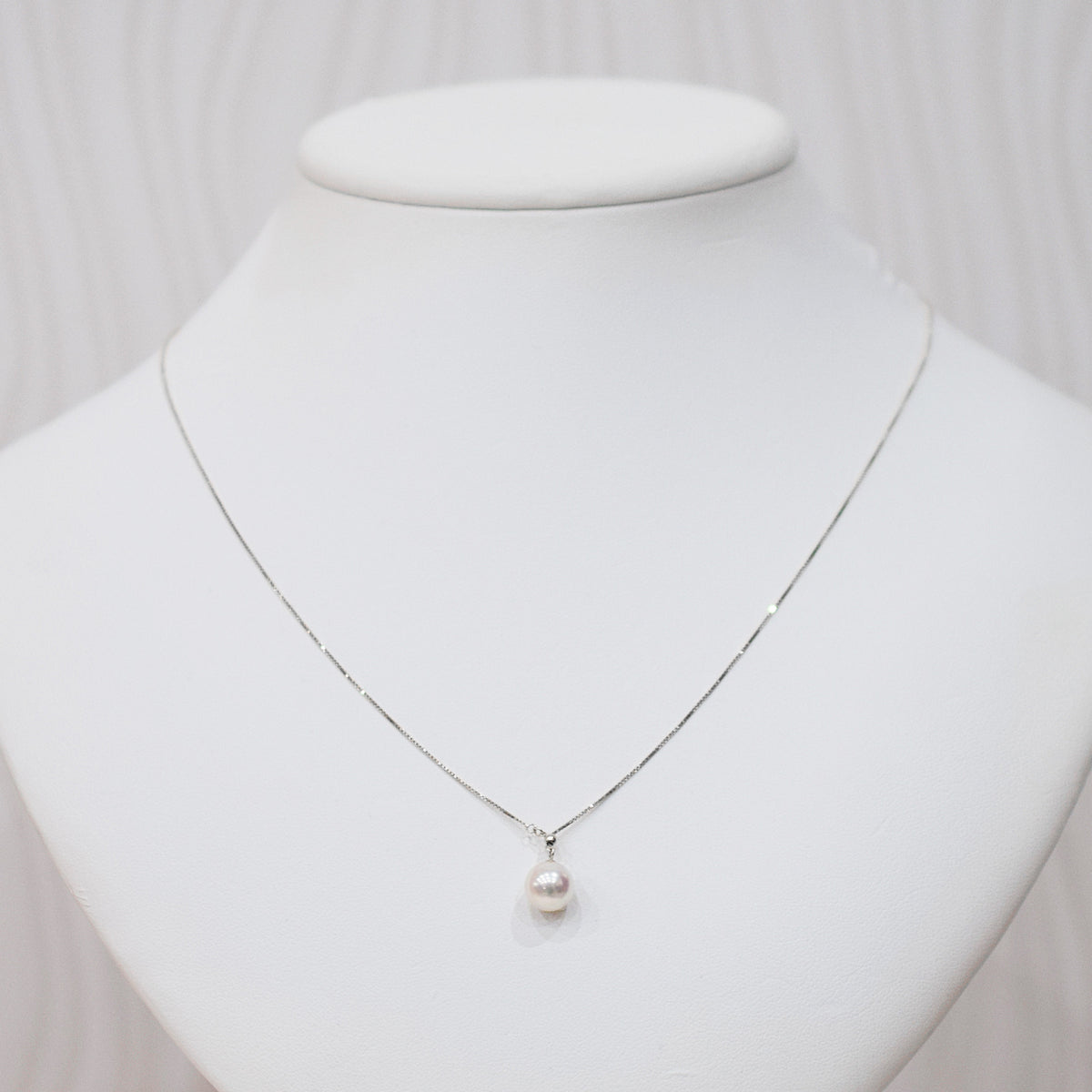 【K10 / K18 / Pt850】Rare White pink 7.5mm - 8.5mm Seawater Real Akoya Pearl Venetian necklace AkoyaPearl Japan あこや 真珠