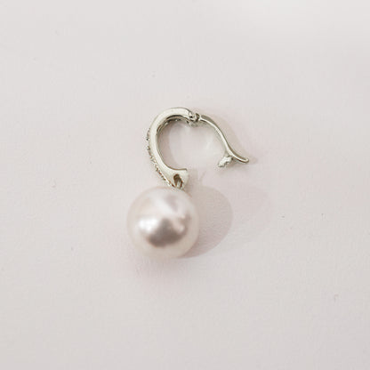 Hanadama rank White pink 8mm - 9.5mm Diamond 18K pendant necklace Akoya Pearl Real Japan Seawater pearl SIKC420 SIK00071