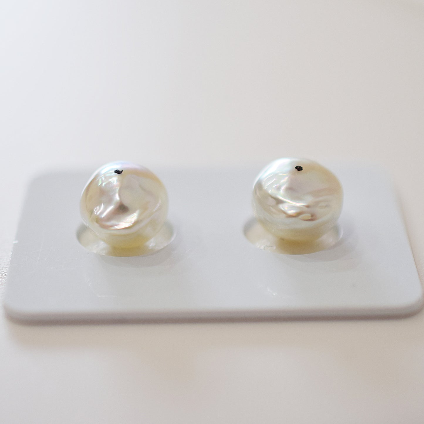Actual product Natural color akoya pearl Baroque pearl 10.5mm - 11mm 18K 14K Surgical Stainless Steel stud Earrings Japan