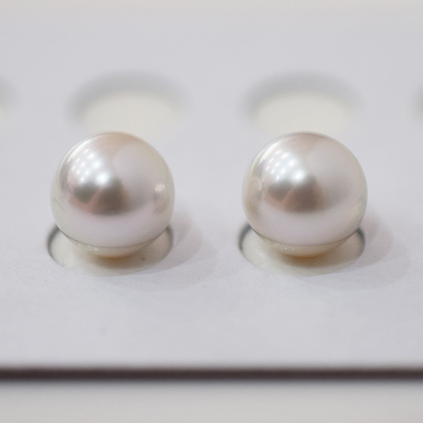 A rank Natural color 8mm -  8.5mm 1pair 2pc Loose Real akoya pearl Japan Japanese Seawater reenspearl あこや 真珠 日本