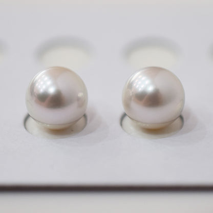 A rank Natural color 8mm -  8.5mm 1pair 2pc Loose Real akoya pearl Japan Japanese Seawater reenspearl あこや 真珠 日本