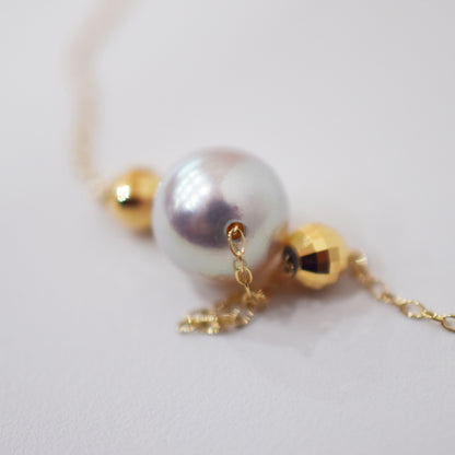 Actual product Actual product 8mm Akoya Queen Certificate from the Pearl Science Laboratory Natural color necklace K18YG Japan reenspearl SS-330089