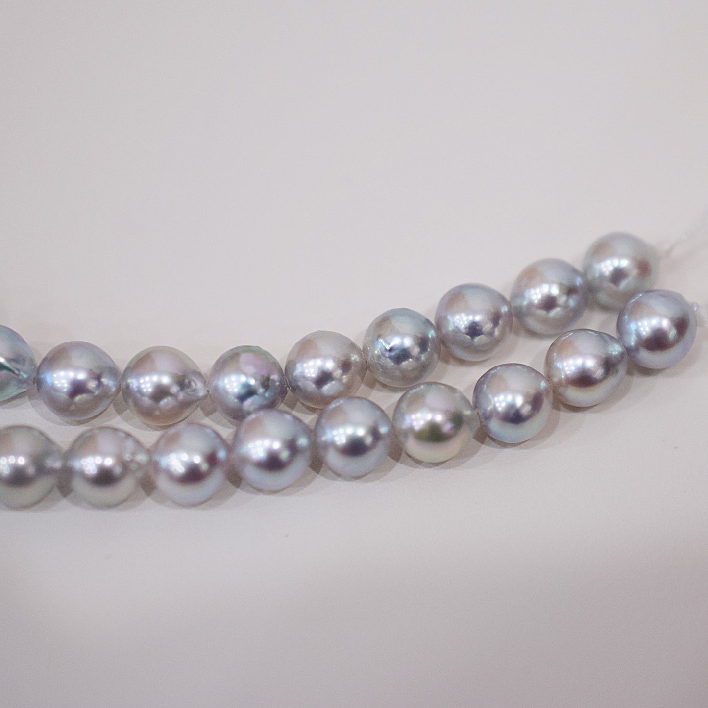 Actual product Necklace Natural color 6mm - 7.5mm Real Akoya Pearl From Japan 16.3inch 41.5cm starand choker reenspearl