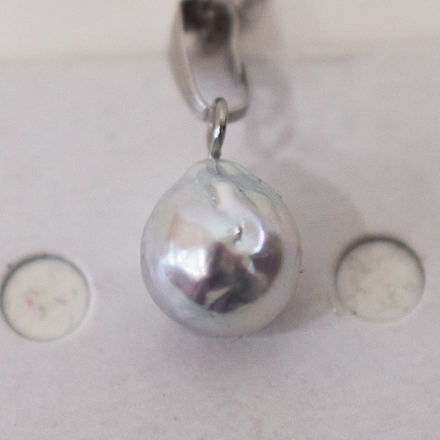 Actual product 10mm pendant Necklace Natural color Seawater Real akoya Pearl Baroque Surgical Stainless Steel Japan reenspearl