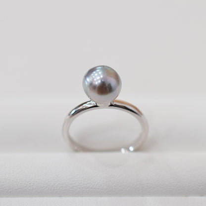 ［You can choose the pearl］Akoya Baroque pearl 8mm - 9mm Natural color Ring Sea Real akoya pearl From Japan 1pc pearl SV925 Silver reenspearl akoyapearl ring