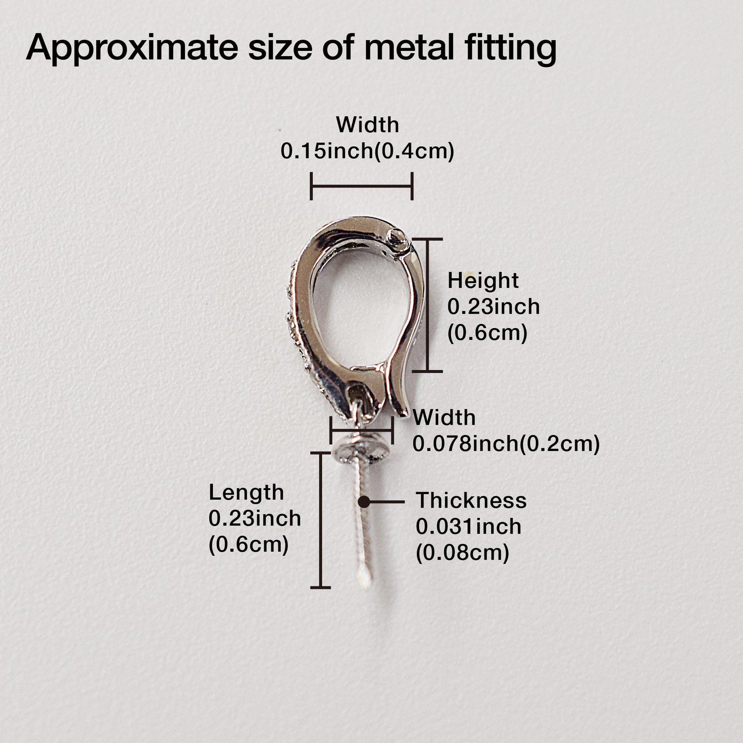 Only metal fittings 0.02ct K18WG Diamond Pendant top SIK00071