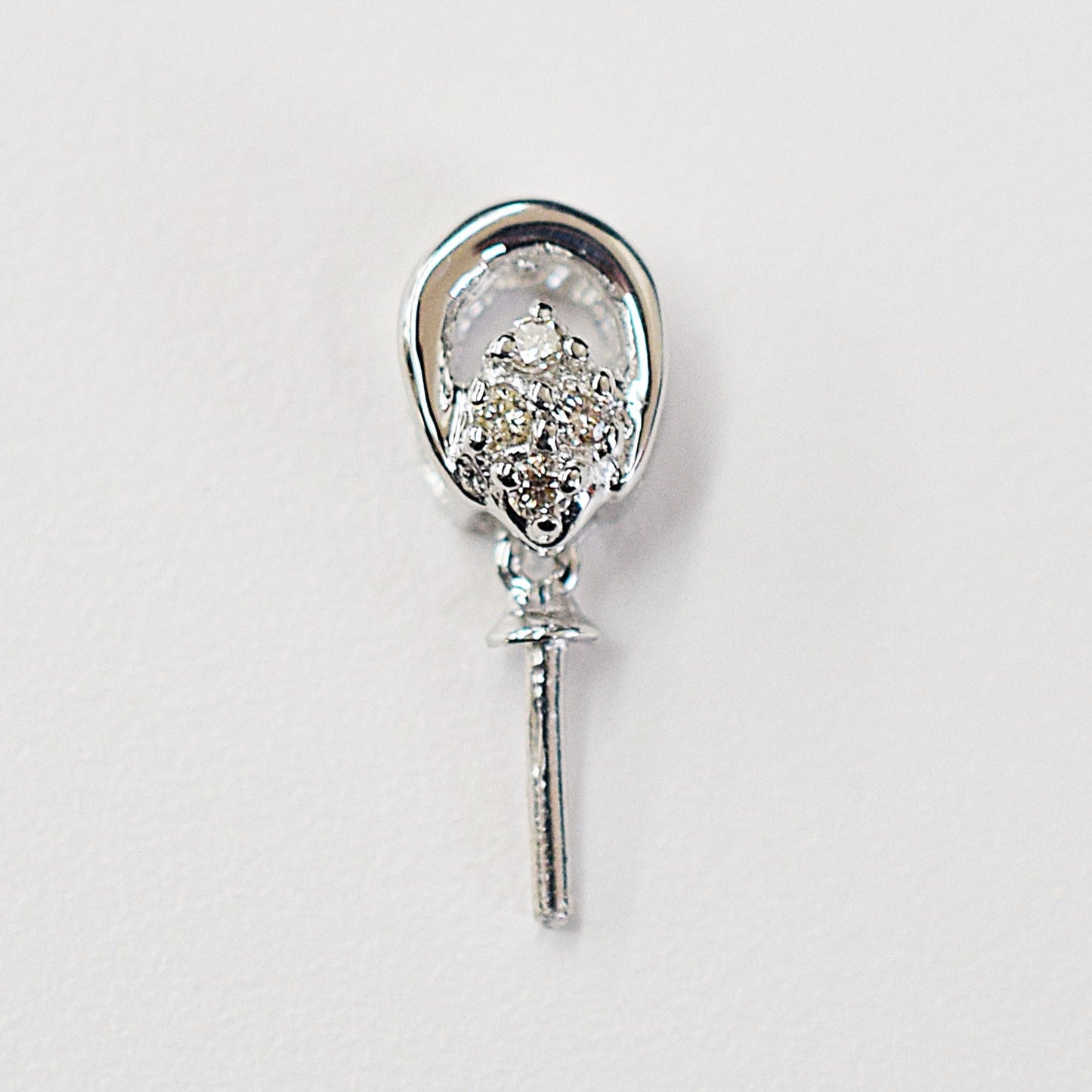 Only metal fittings 0.03ct K18WG Diamond Pendant top SIK00061
