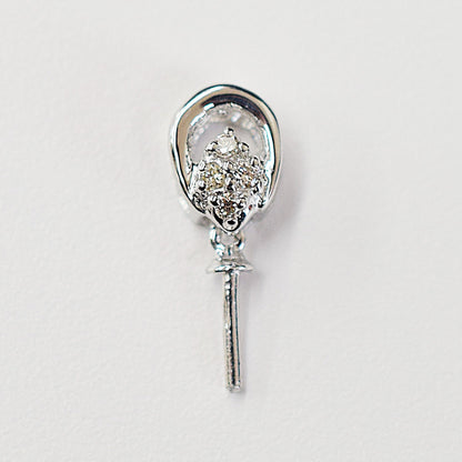 Only metal fittings 0.03ct K18WG Diamond Pendant top SIK00061