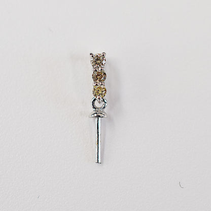 Only metal fittings 0.06ct K18WG Diamond Pendant top SIK00042