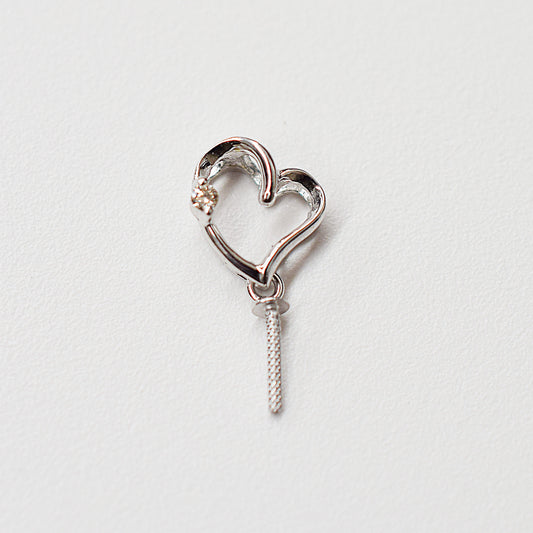 Only metal fittings 0.01ct K18WG Diamond Pendant top SIK00031