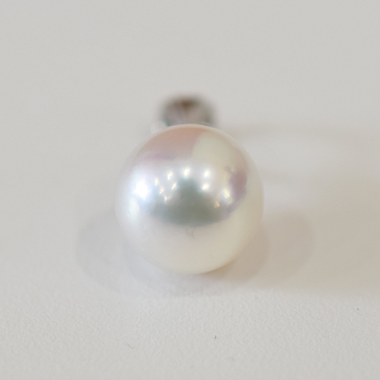 Limited to actual item penrant top Only 9.3mm 14K WG White pink Seawater Real akoya Pearl Japan birthday あこや 真珠 reenspearl