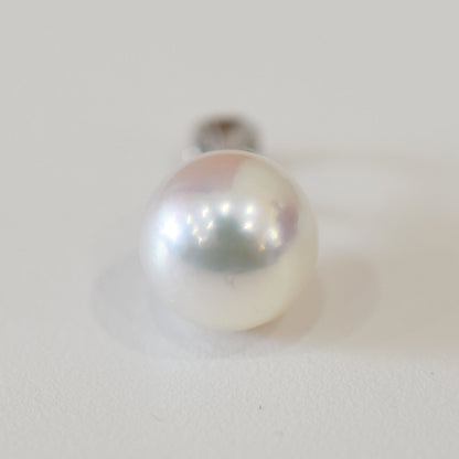 Limited to actual item penrant top Only 9.3mm 14K WG White pink Seawater Real akoya Pearl Japan birthday あこや 真珠 reenspearl