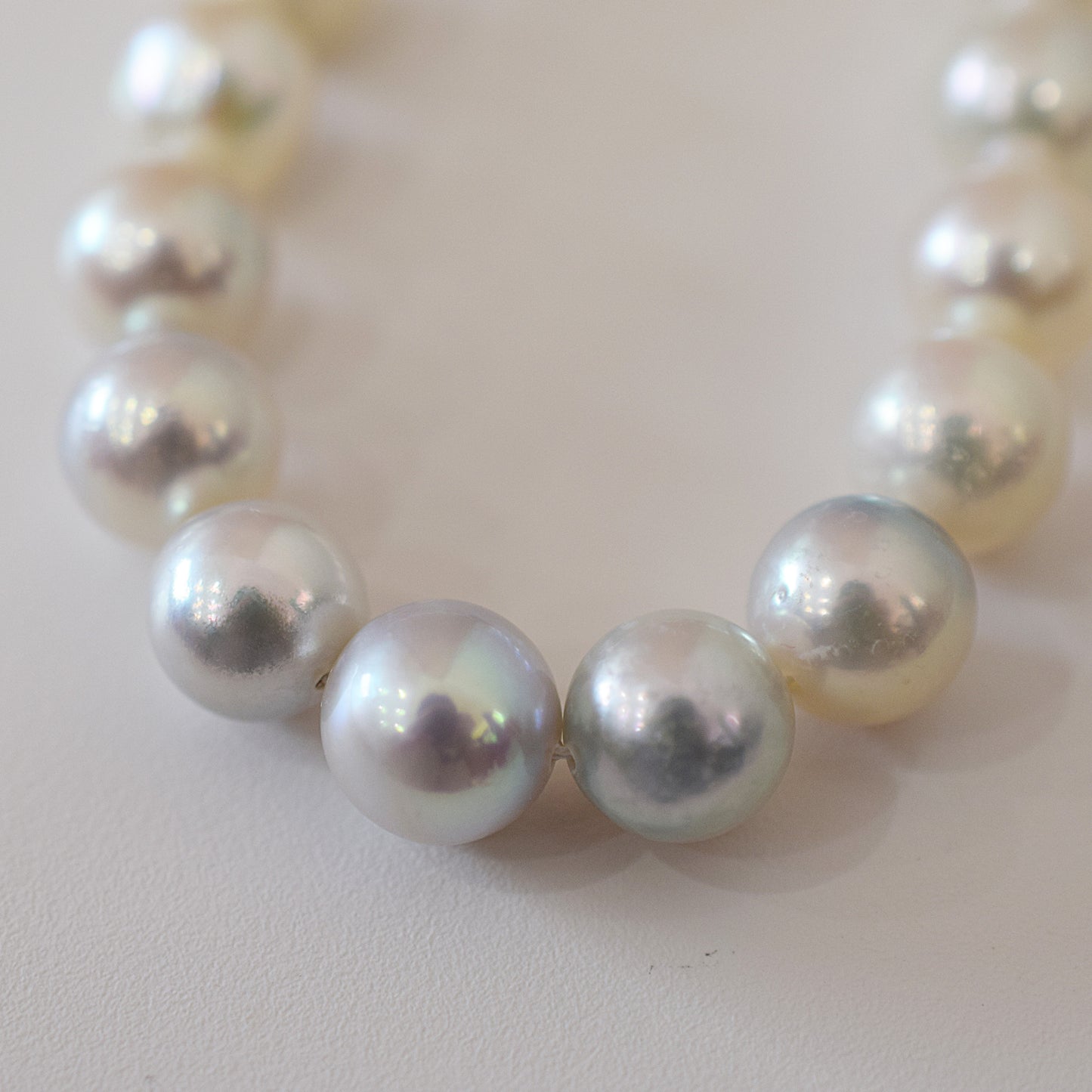 Limited to actual item 9mm - 9.5mm Natural color Multi Semi-round ~ Baroque Akoya Pearl Bracelet From Japan AkoyaPearl Stainless 7.08inch Wedding Japanese Magnet