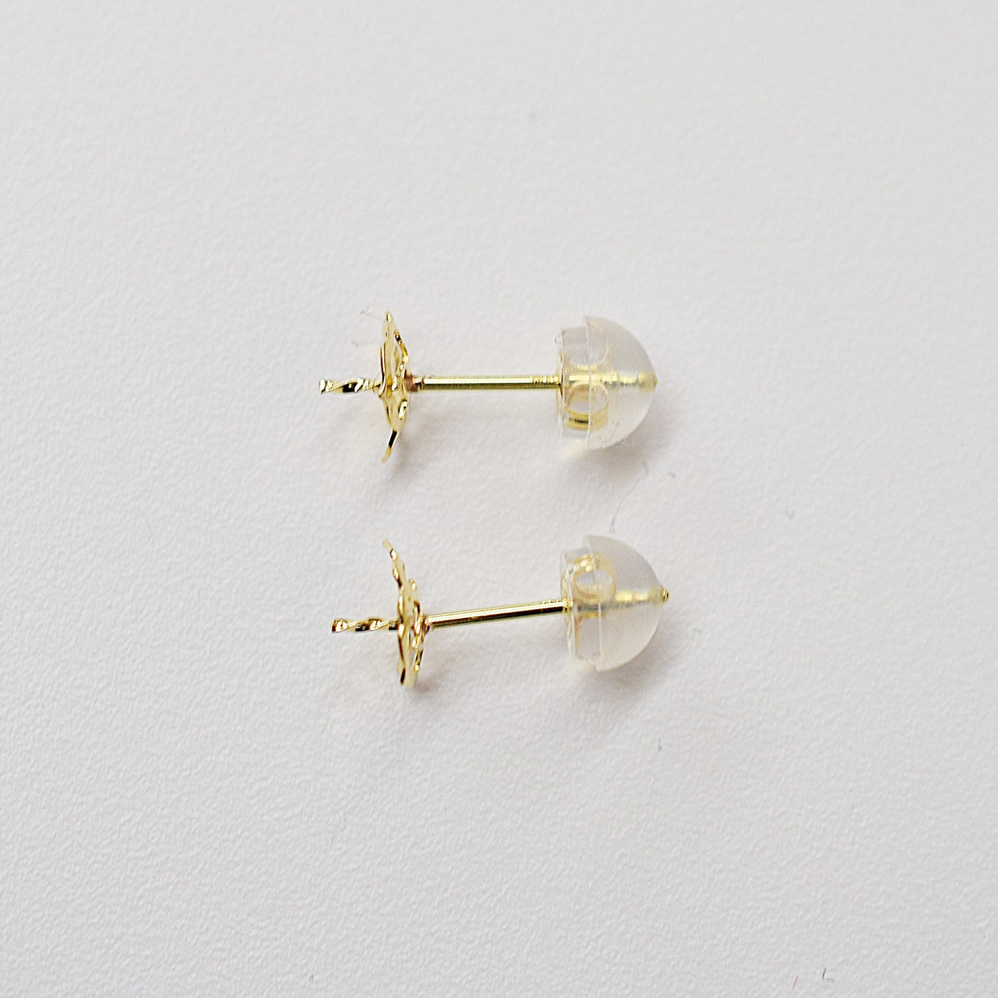 Only metal fittings K18YG stud earring Metal fitting Recommended for pearls 5mm - 8mm