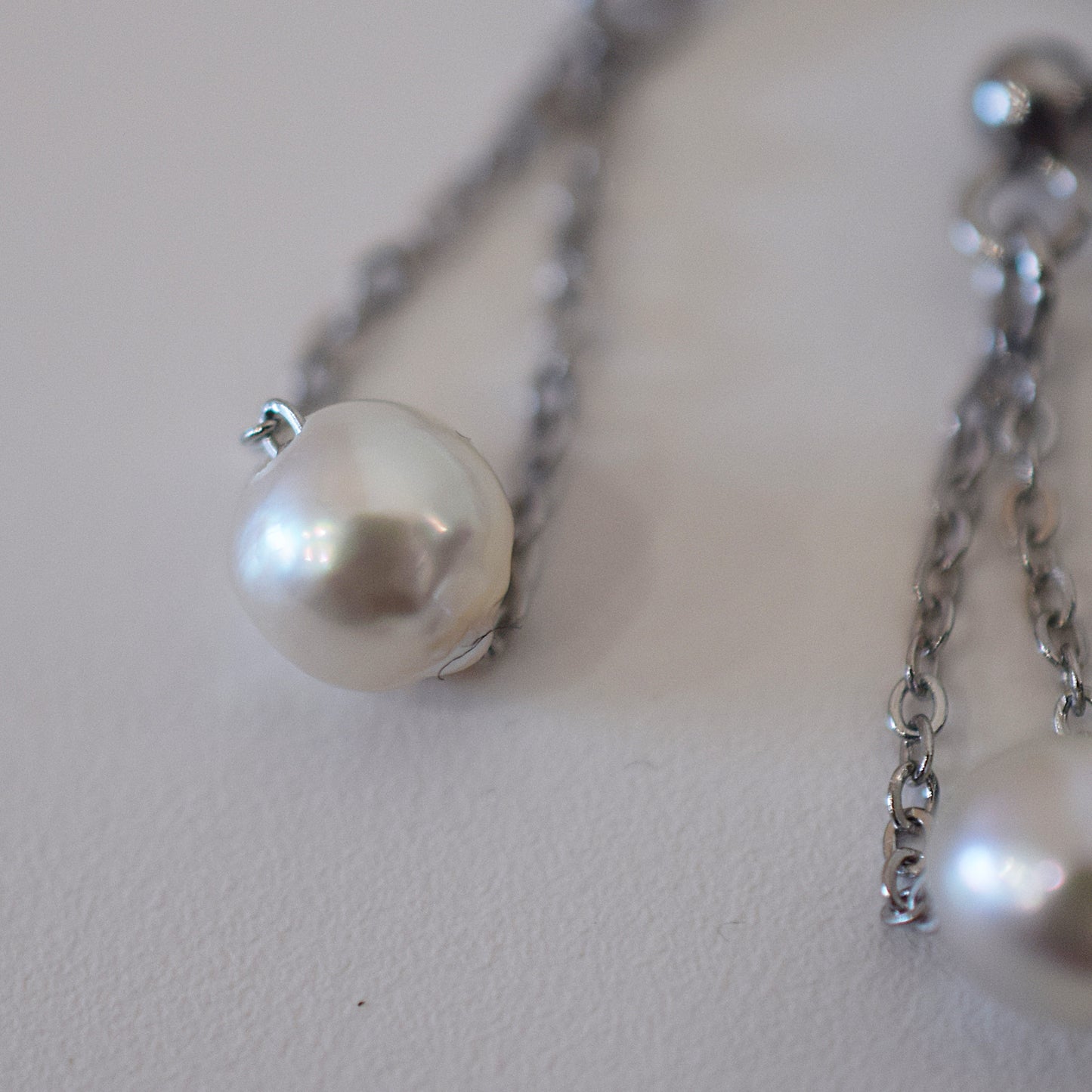 Actual product Natural color akoya Baroque pearl 6mm - 7mm Surgical Stainless Steel Seawater Akoya Pearl Stud Earrings Japan