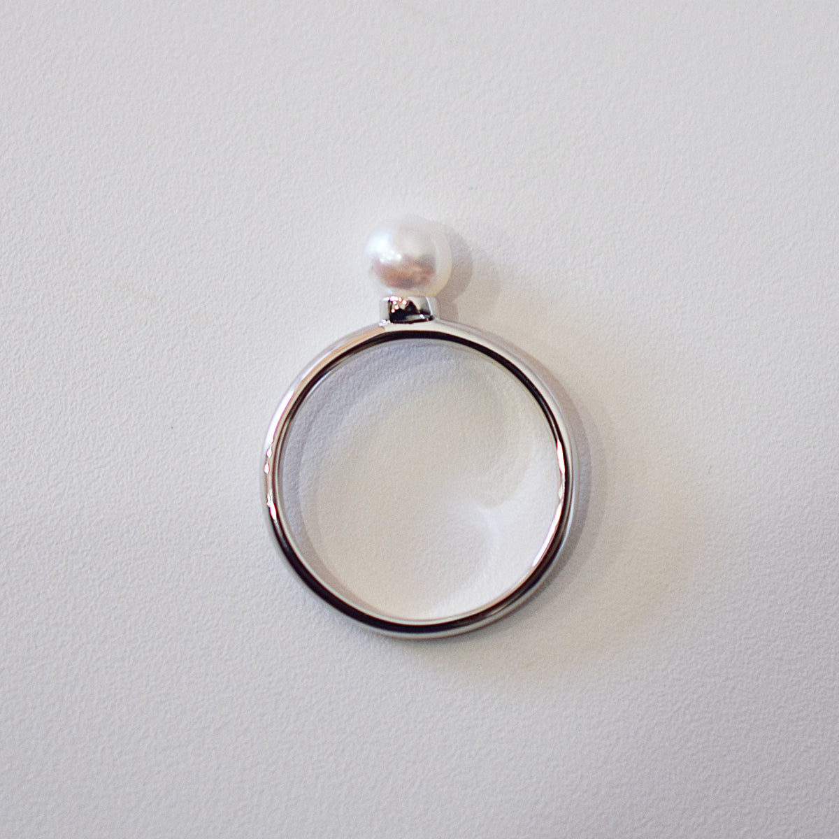 Hanadama rank 5.5mm - 6.5mm White pink Ring Sea Real Akoya Pearl From Japan 1pc pearl SV925 Silver reenspearl akoyapearl ring