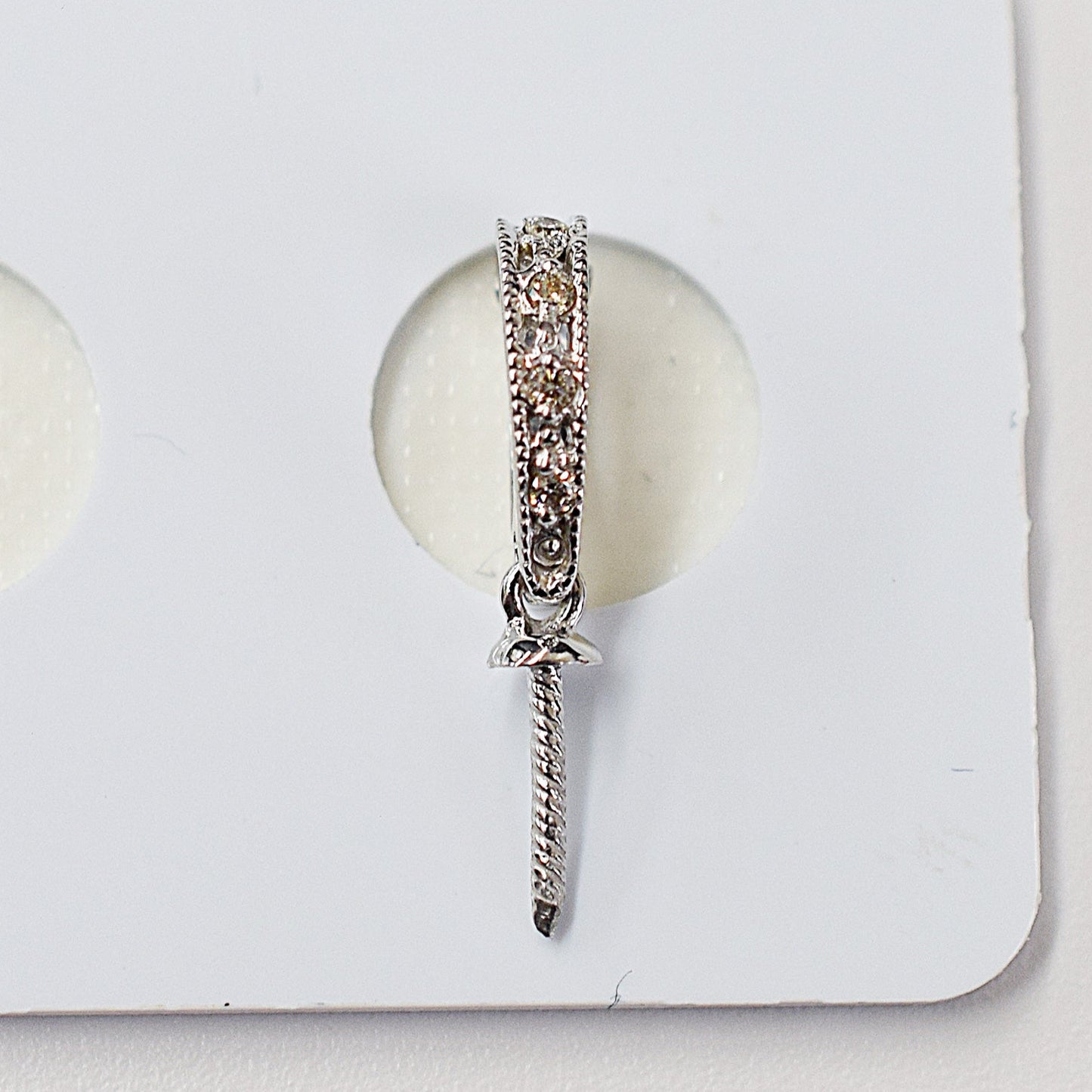Only metal fittings 0.02ct K18WG Diamond Pendant top SIK00071
