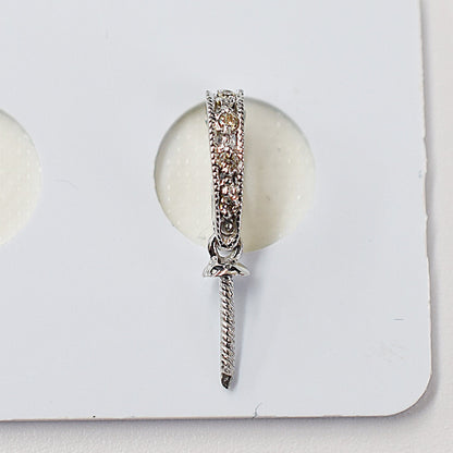 Only metal fittings 0.02ct K18WG Diamond Pendant top SIK00071