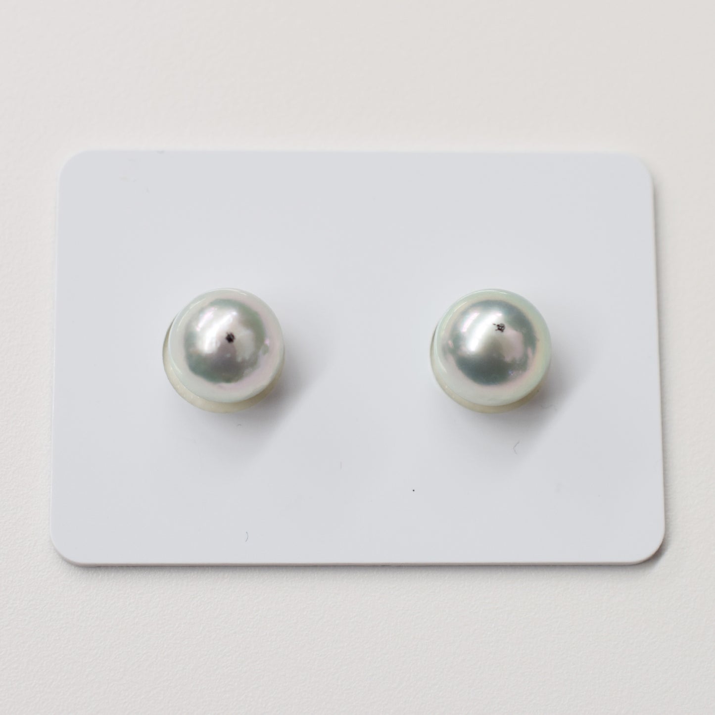 AAA rank Madama color 9mm - 9.5 mm Natural 1pair 2pc Real Akoya Pearl studs Earring Japan Japanese Seawater reenspearl birthday Loose あこや 真珠