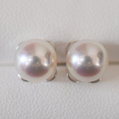 <SALE> Limited to actual item Whitepink 7.5mm - 8mm Seawater Akoya Pearl Stud Earring 14K From Japan Japanese Seawater reenspearl