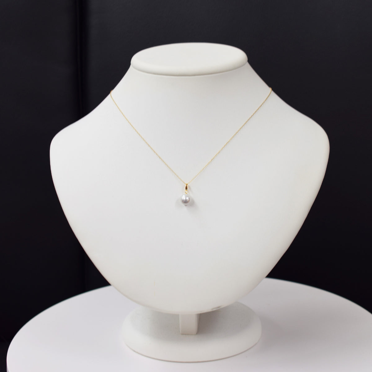 【K10 / K18】Rare Natural color 8.5mm - 9.5mm pendant necklace Akoya Pearl Real Japan Seawater pearl reenspearl akoyapearl 日本産 熊本 天草