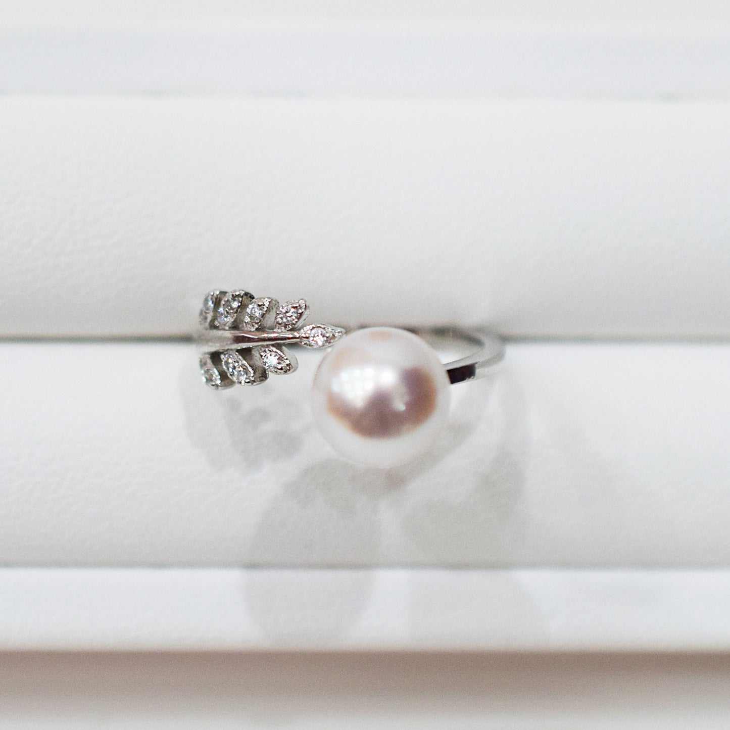 Actual product Rare White pink 8mm - 8.5mm Ring Sea Real Akoya Pearl From Japan SV925 Silver reenspearl akoyapearl