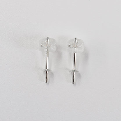 Only metal fittings K14WG stud earring Metal fitting Recommended metal fittings for pearls larger than 9mm