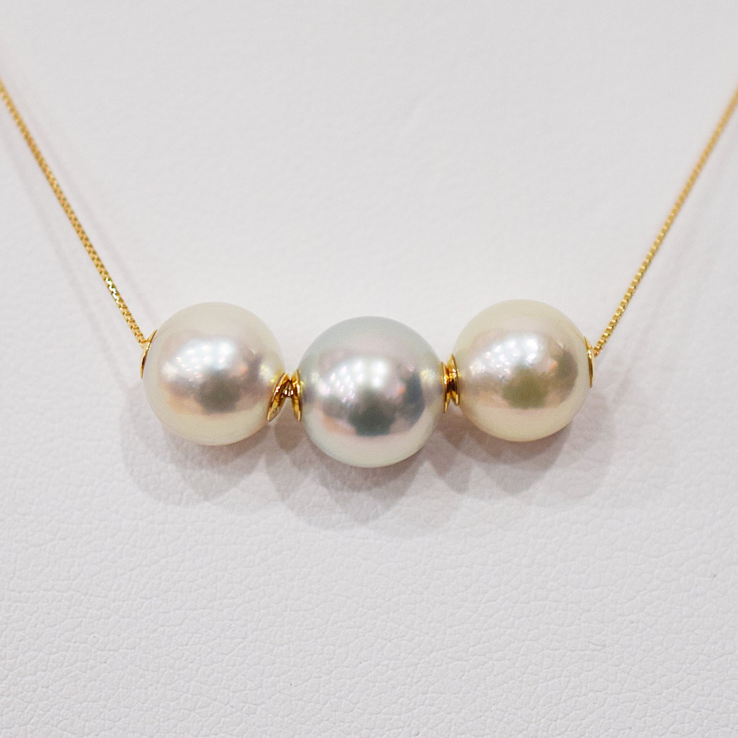 Actual product Actual product 8.8mm - 9.4mm Rose Certificate from the Pearl Science Laboratory Natural color necklace K18YG Japan reenspearl SK-439294