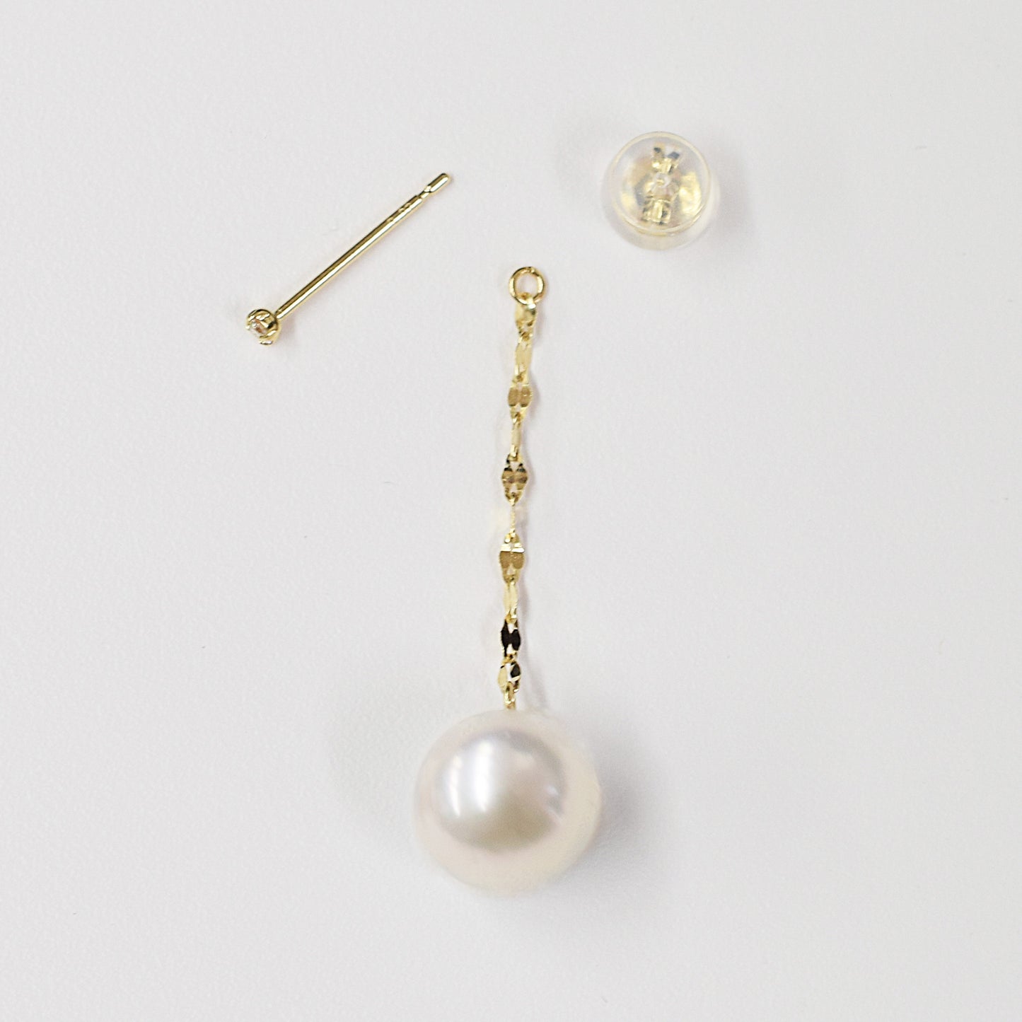 Only metal fittings K18YG stud earring Metal fitting Recommended for pearls 7mm - 9mm